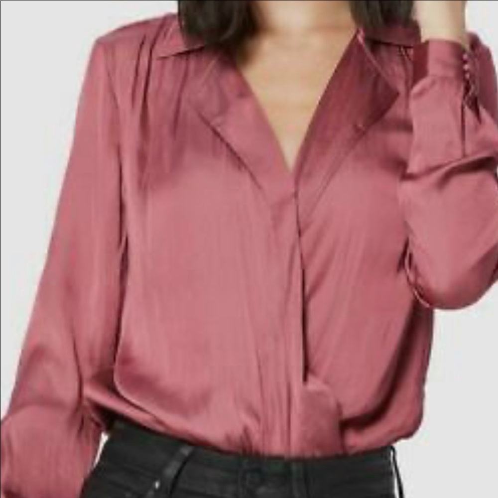 Paige Pink Sevynne V neck bodysuit